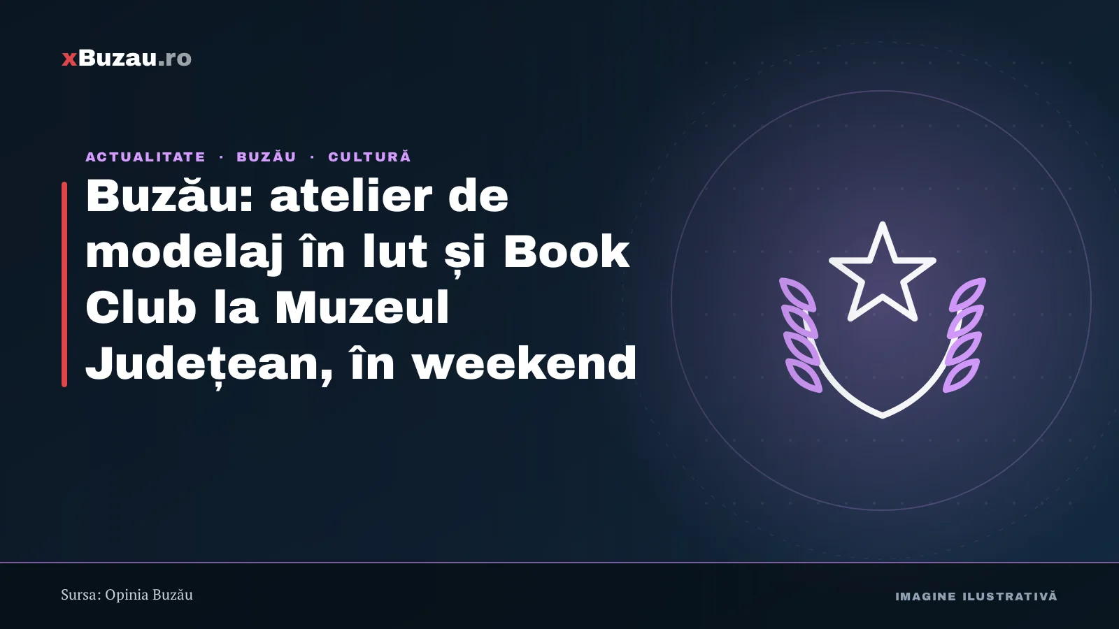 Buzău: atelier de modelaj în lut și Book Club la Muzeul Județean, în weekend