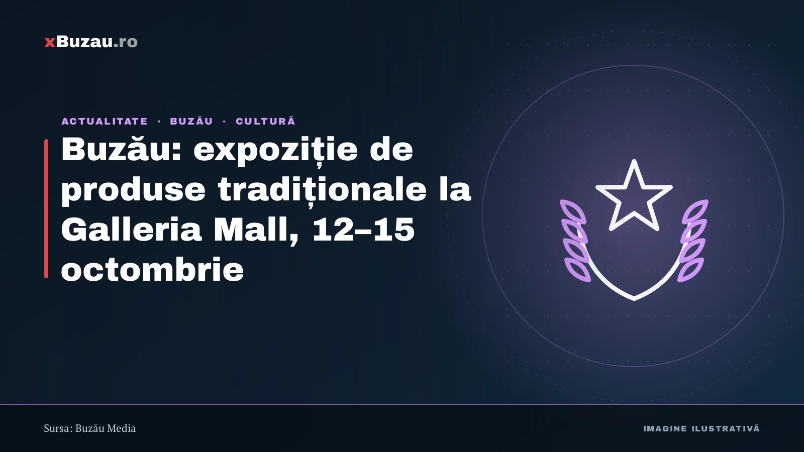 Buzău: expoziție de produse tradiționale la Galleria Mall, 12–15 octombrie