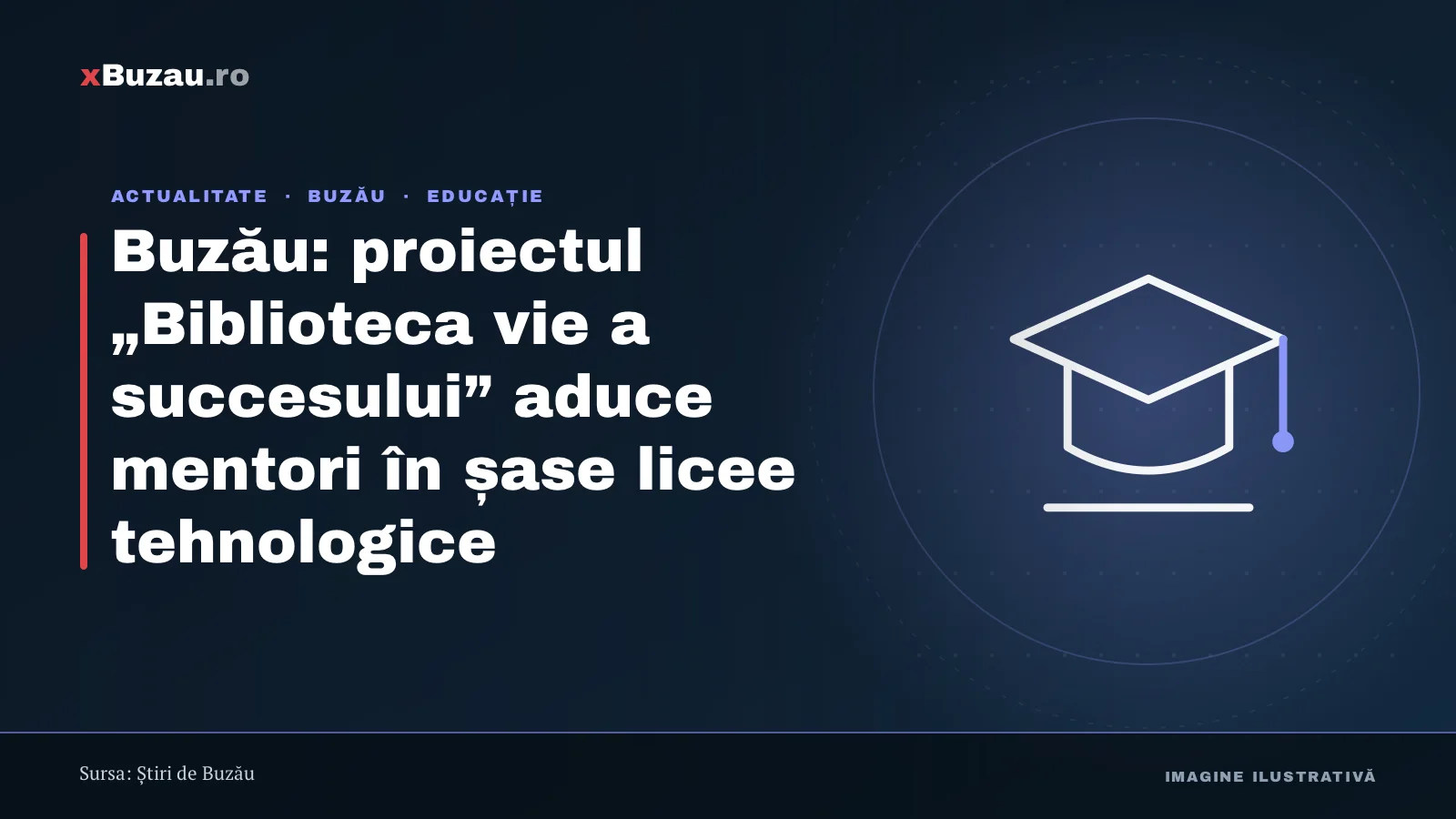 Buzău: proiectul „Biblioteca vie a succesului” aduce mentori în șase licee tehnologice