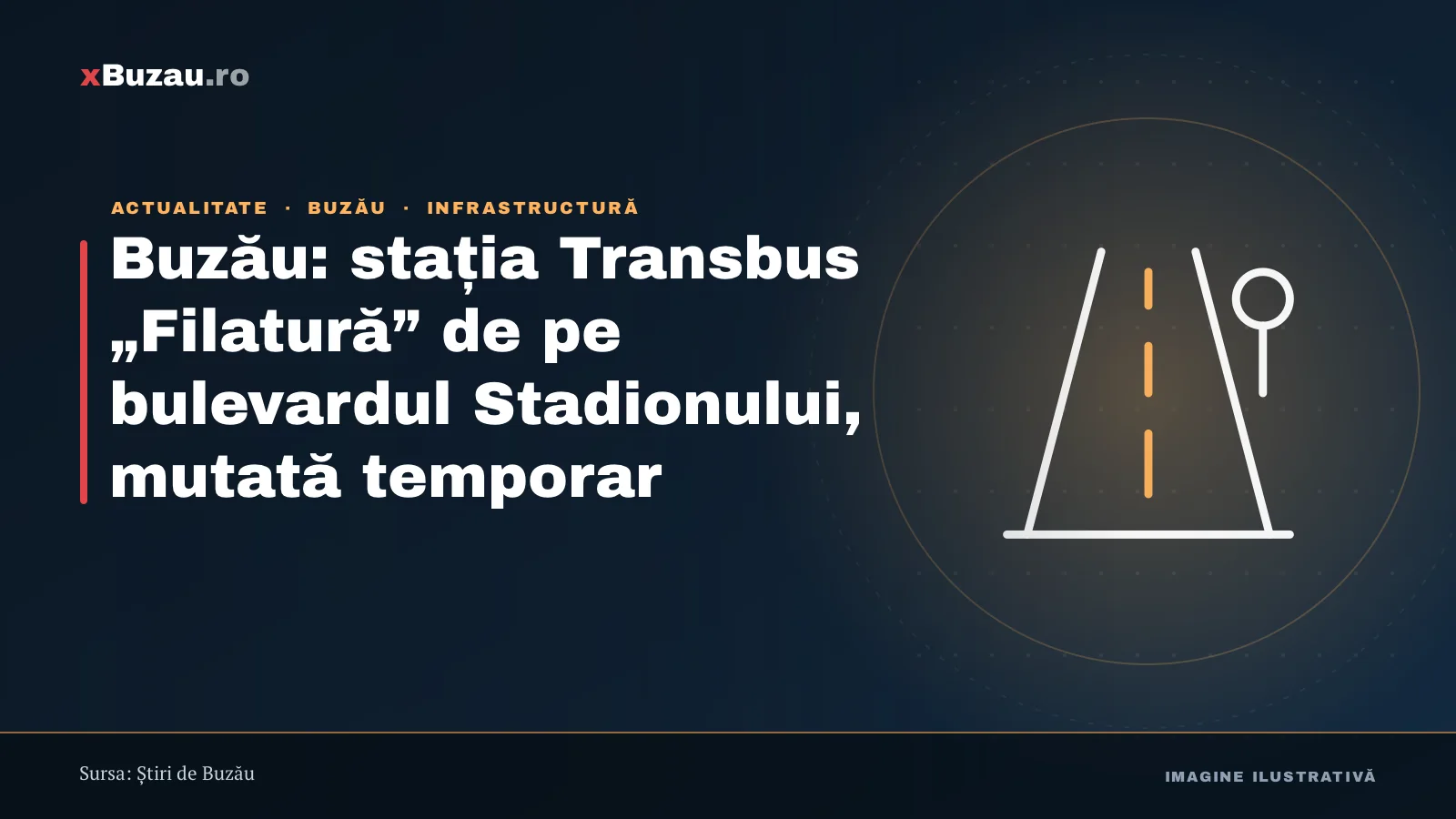 Buzău: stația Transbus „Filatură” de pe bulevardul Stadionului, mutată temporar